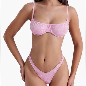 House of CB Pink Paisley Bikini